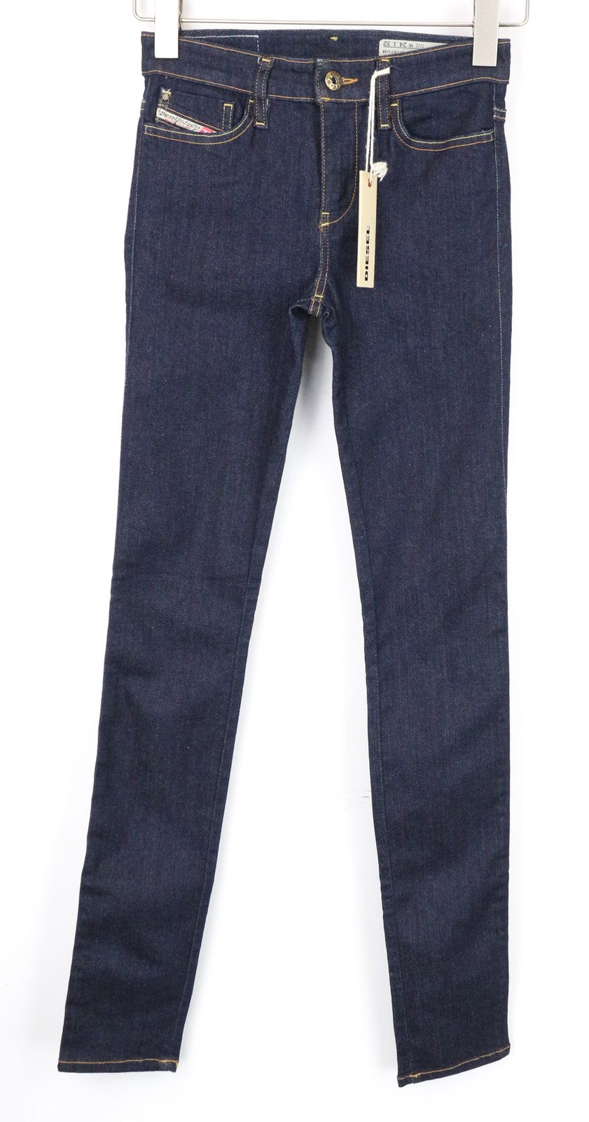 DIESEL Skinzee 0813C Women Jeans W24/L32 Blue Stretch Super Slim Skinny Girls