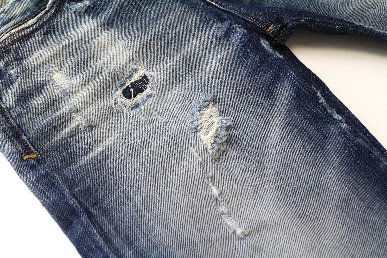 DIESEL D-Rifty 0092I Women Jeans W23/L30 Low Rise Distressed Girls Blue Slim