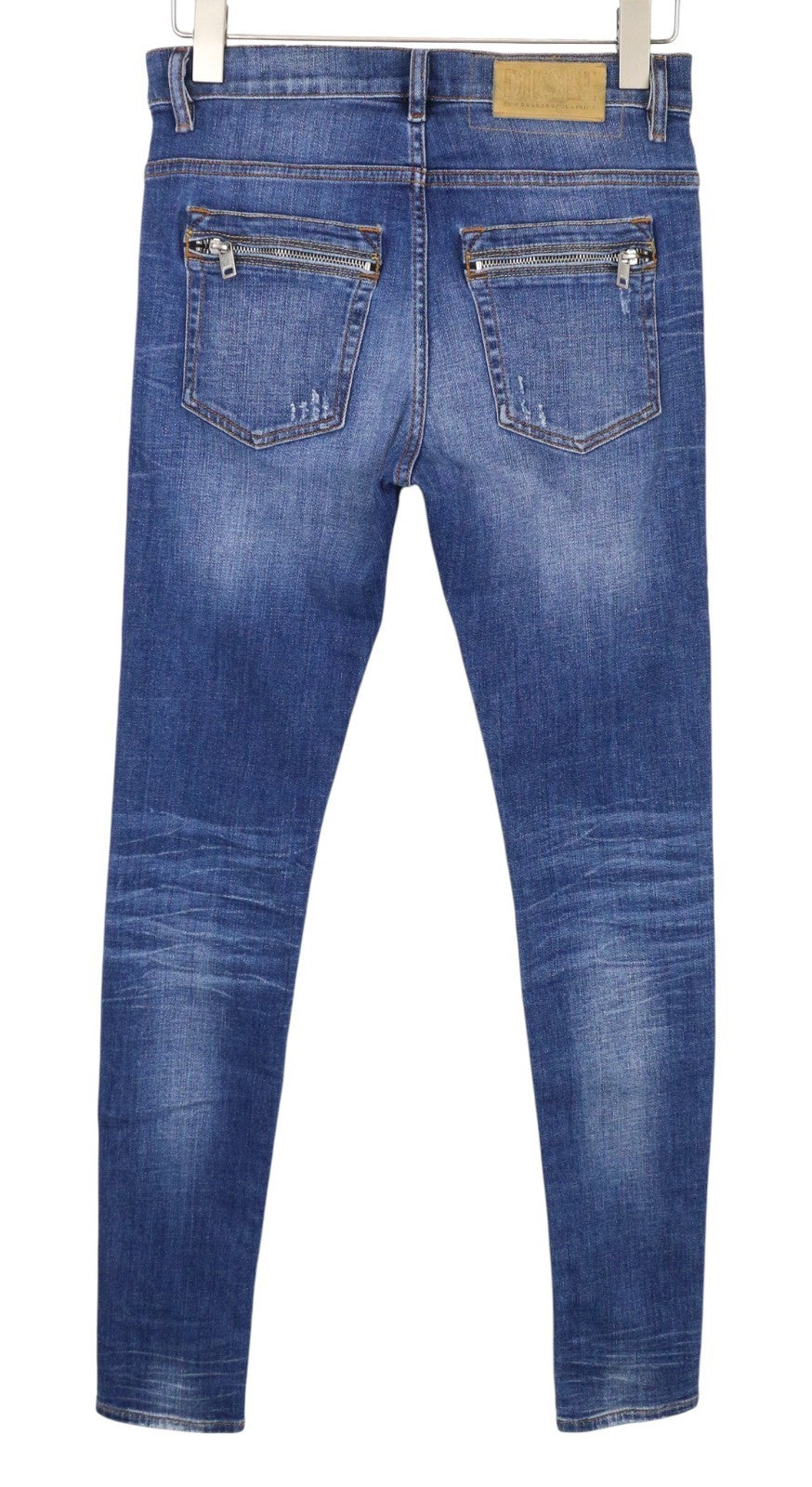 DIESEL D-Amny 086AN Men Jeans W27/L32 Mid Blue Stretch Skinny Boys Distressed