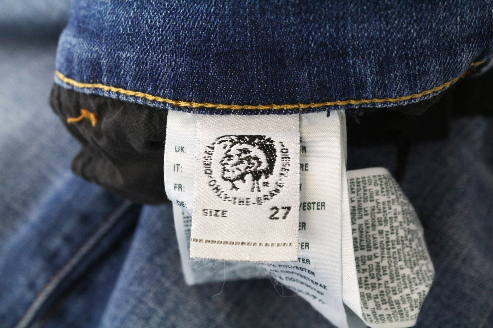 DIESEL D-Amny 086AN Men Jeans W27/L32 Mid Blue Stretch Skinny Boys Distressed