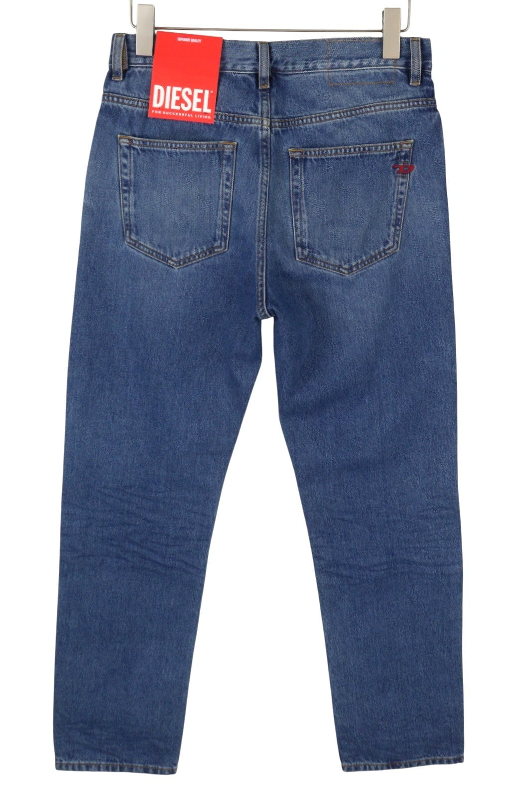 DIESEL 2020 D-Viker 0GYCT Men Jeans W30/L34 Blue Aged Wash Straight Fit