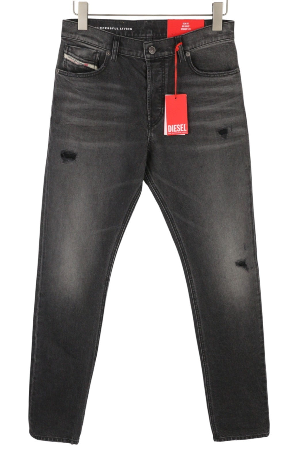 DIESEL 1995 D-Sark 09G19 Men Jeans W28/L32 Grey Distressed Slim Straight