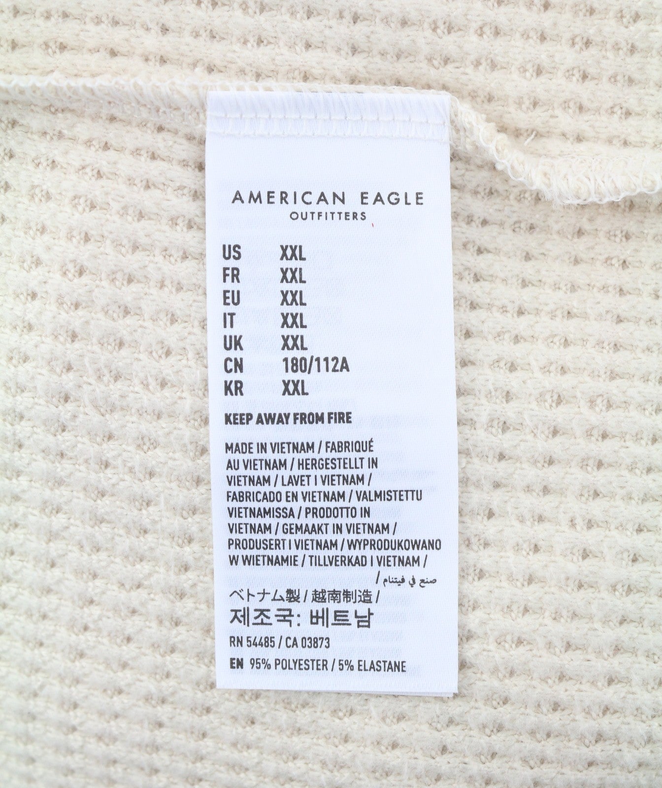 Beige Polyester Sweatshirt