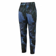 MAX&CO. Women Trousers EU34 Blue Print High Waist Pleated Tapered Fit