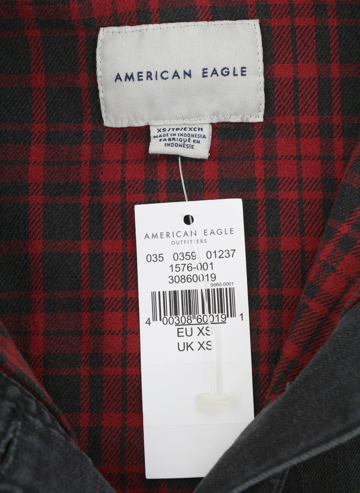 AMERICAN EAGLE OUTFITTERS Women Jacket XS Black Denim Crop Oversize Distress