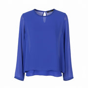 Blue Silk Blouse