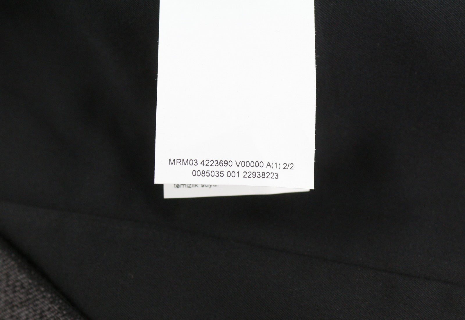 MARINA RINALDI Women Dress EU46 Black Wool Mix V-Neck 3/4 Sleeve Knee Length