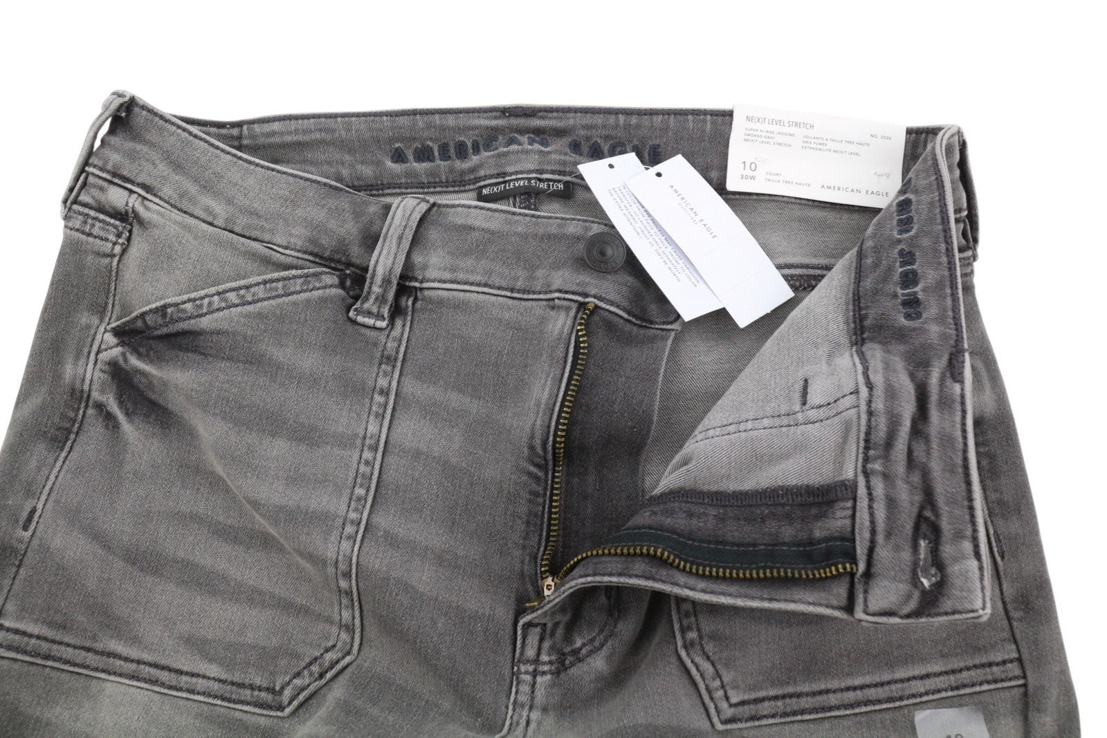 AMERICAN EAGLE OUTFITTERS Super Hi-Rise Jegging Women Jeans W30 Grey Skinny
