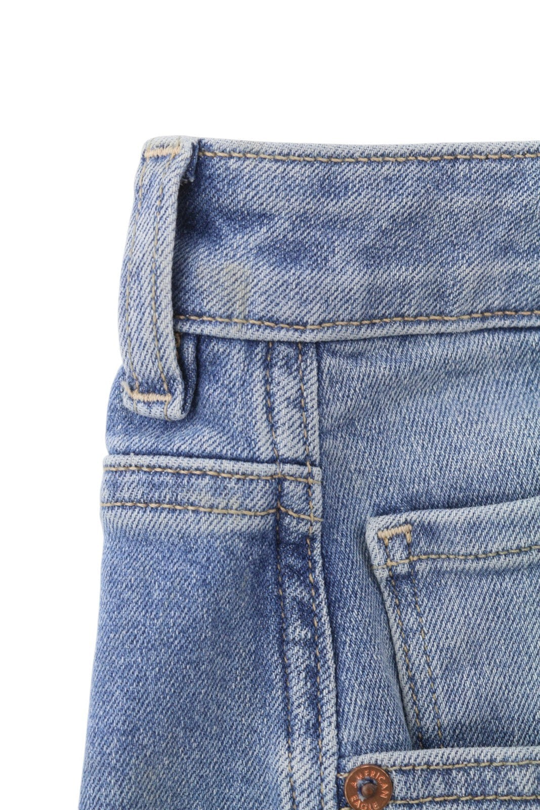 AMERICAN EAGLE OUTFITTERS Stretch Mom Women Jeans W36 Blue Washed Denim