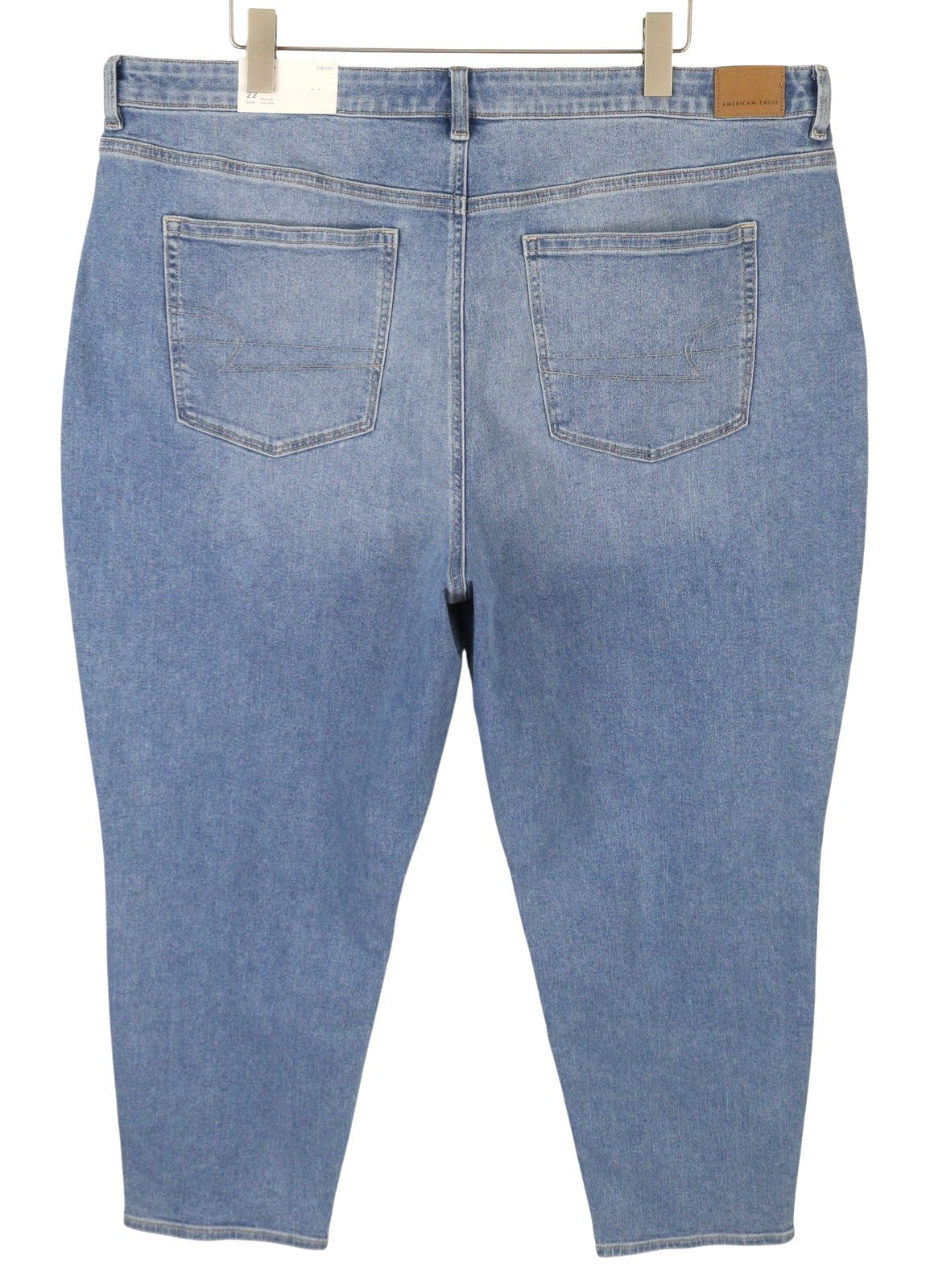 AMERICAN EAGLE OUTFITTERS Stretch Mom Women Jeans W36 Blue Washed Denim