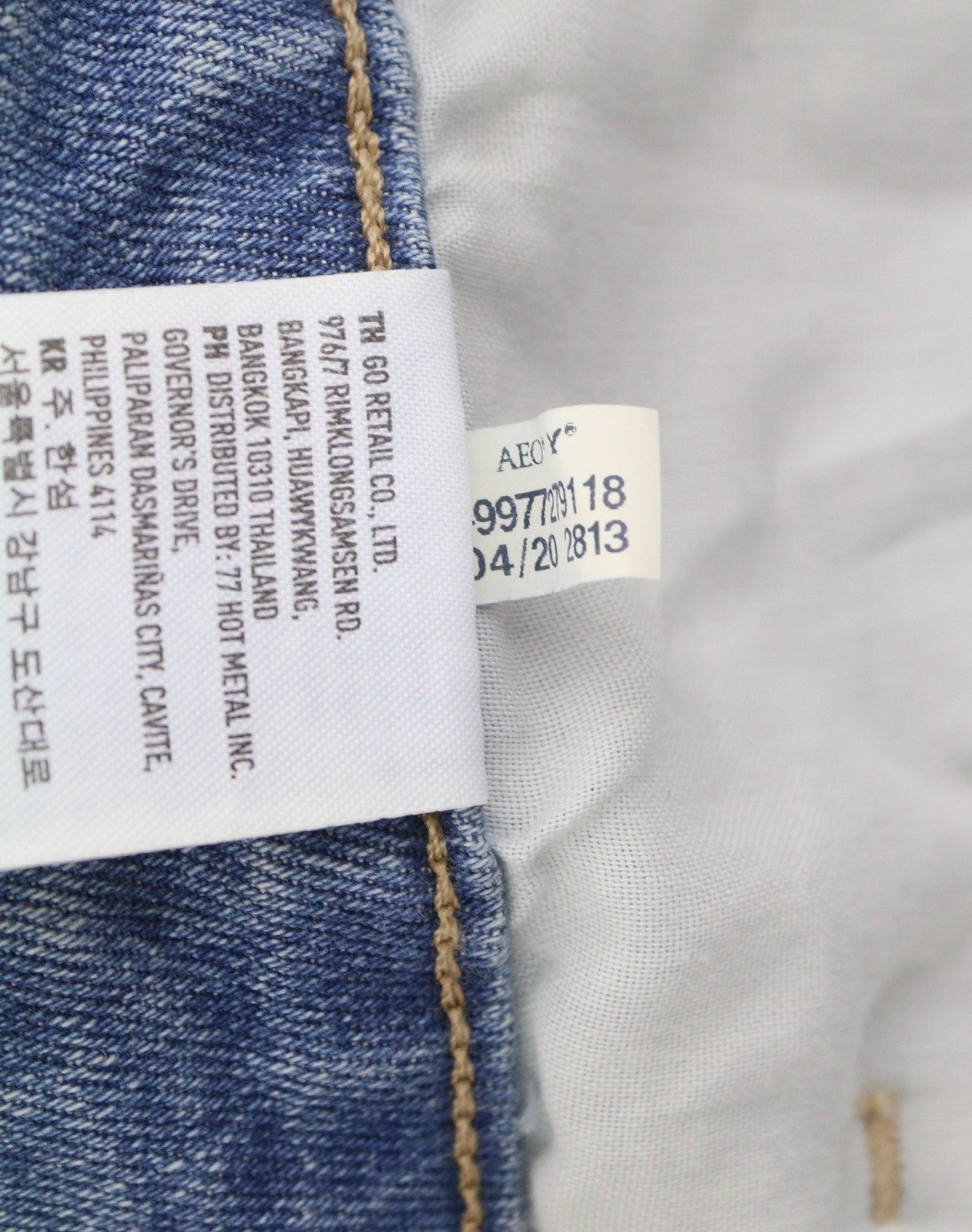 AMERICAN EAGLE OUTFITTERS Stretch Mom Women Jeans W36 Blue Washed Denim