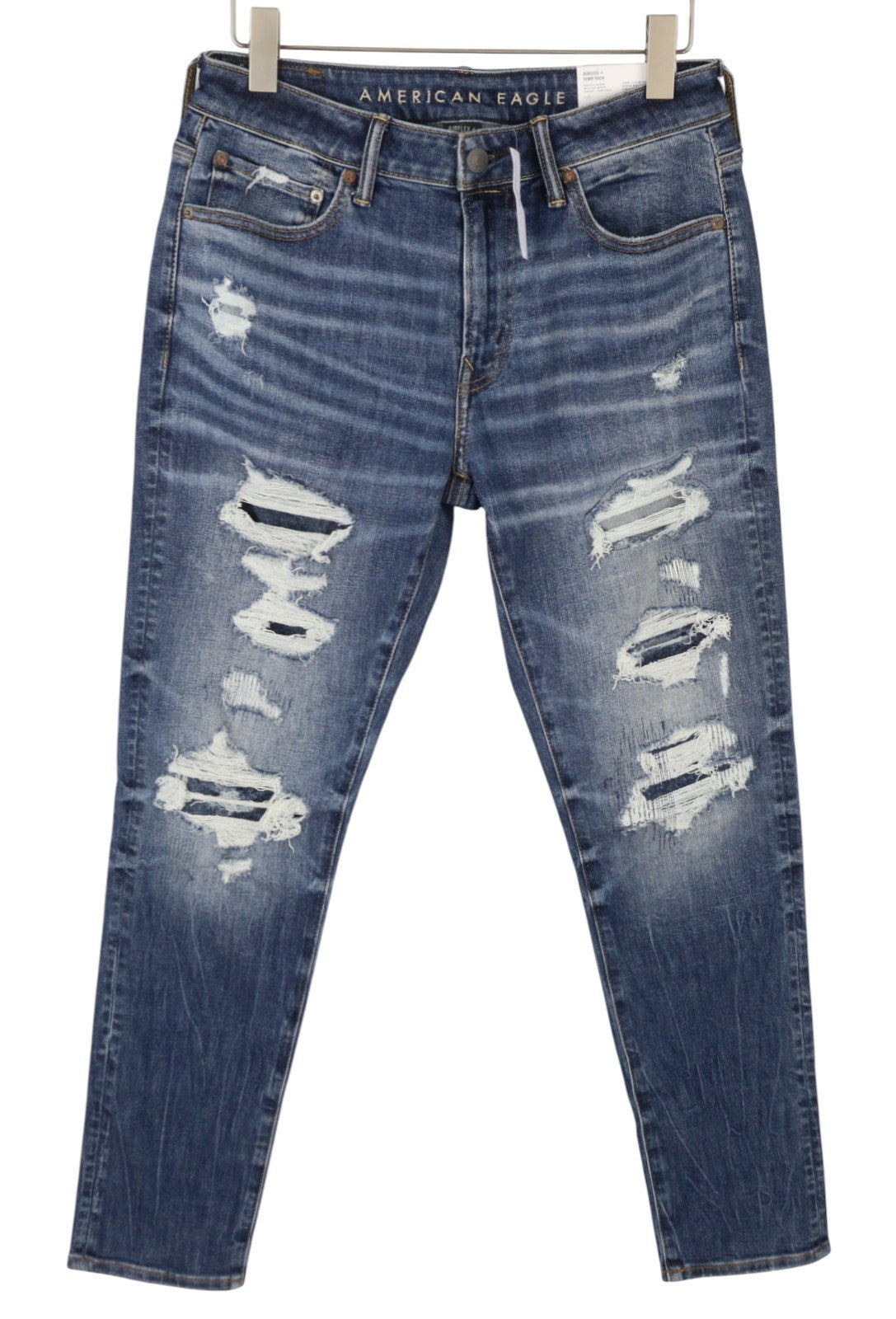 AMERICAN EAGLE OUTFITTERS Airflex+Temp Tech Men Jeans W32/L32 Ripped Skinny