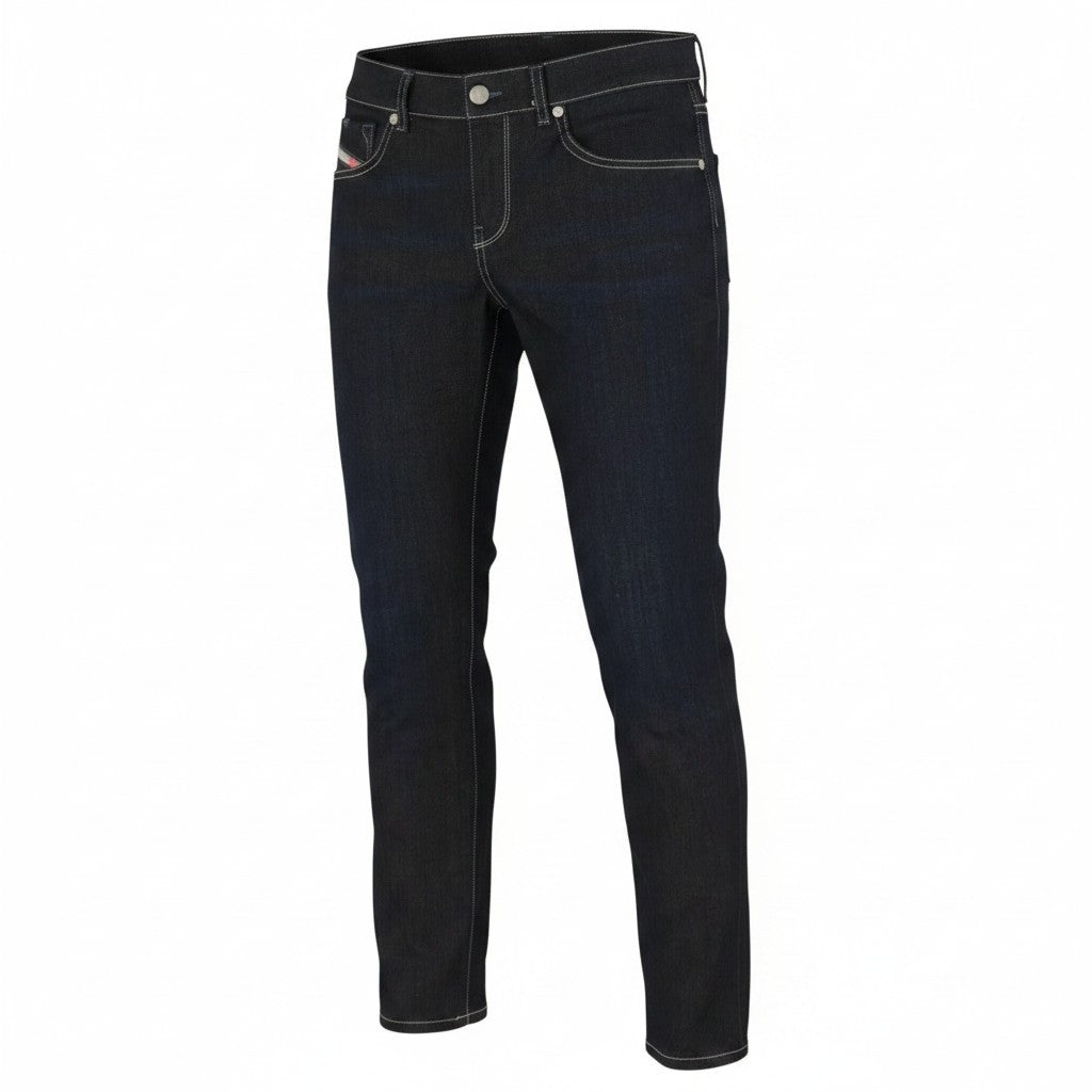 DIESEL Livier-s 084QI Women Jeans W29 Dark Blue Whiskers Low Waist Slim