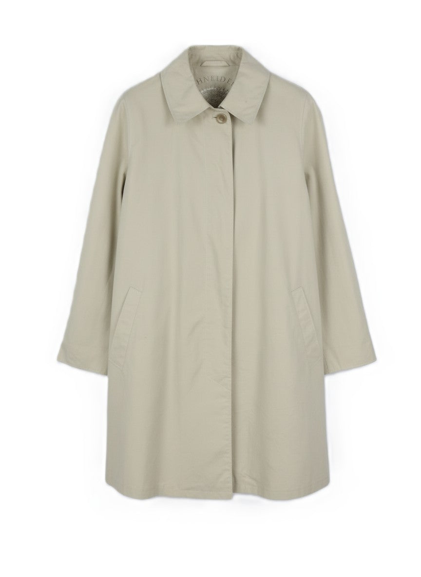 SCHNEIDERS SALZBURG Women Jacket EU42 Tan Button Up Spread Mid Length Overcoat