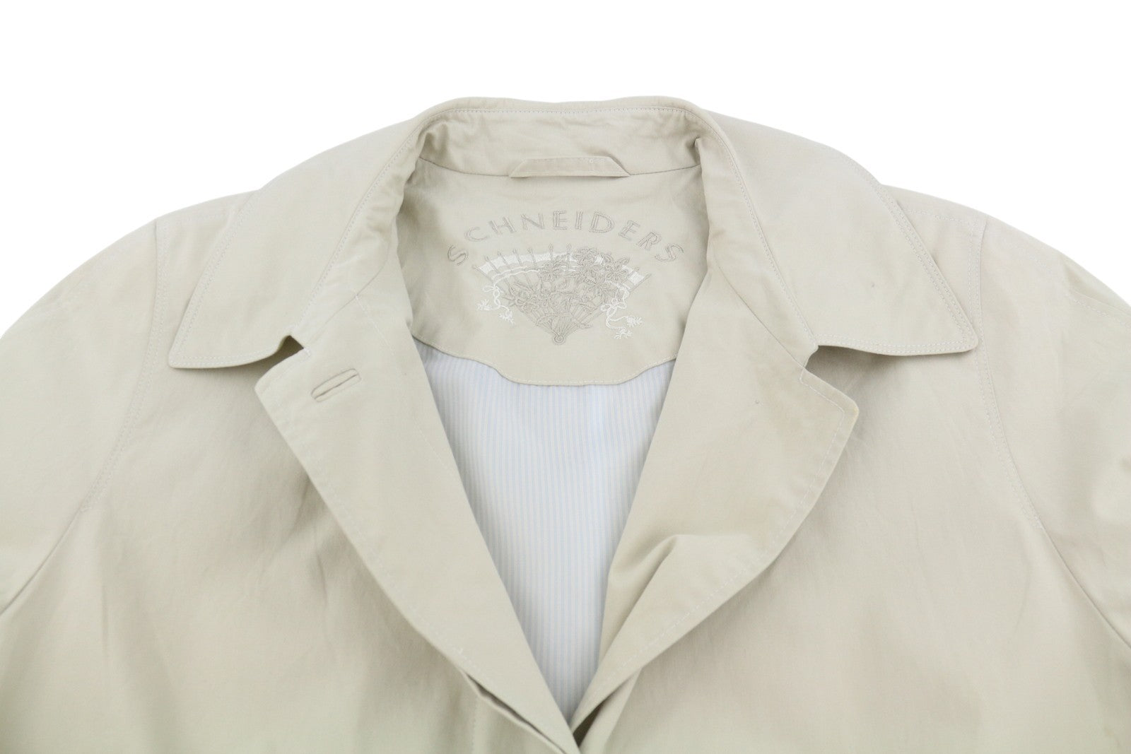 SCHNEIDERS SALZBURG Women Jacket EU42 Tan Button Up Spread Mid Length Overcoat
