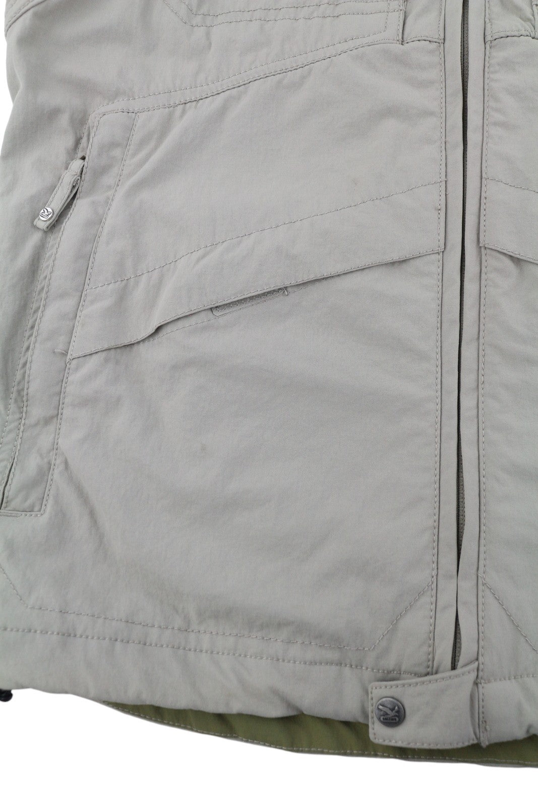 SALEWA Quartz Men Jacket EU46 S Hidden Hood Removable Sleeves Lightweight