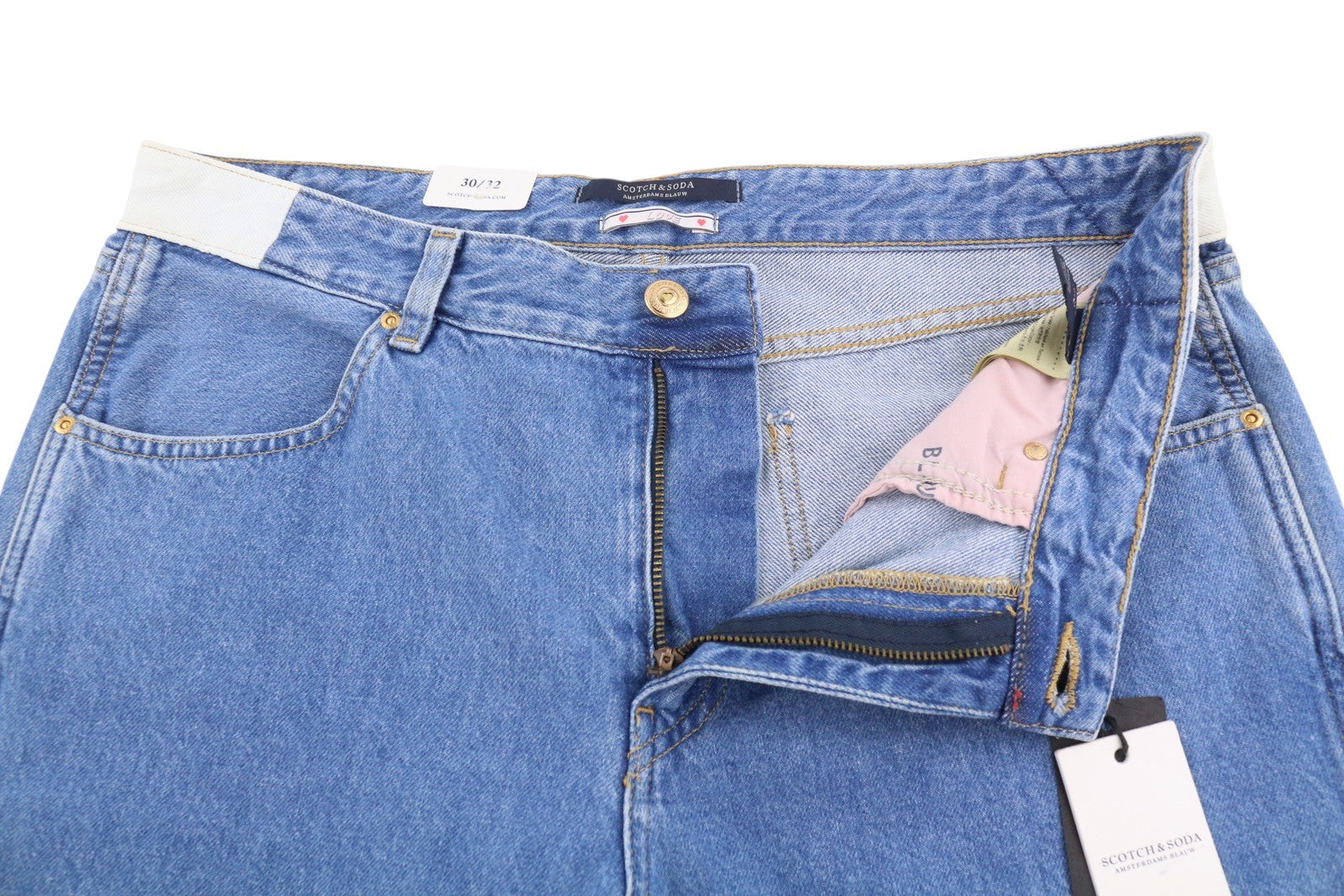 SCOTCH & SODA Bandit Women Jeans W30/L32 Blue Boyfriend Fit Cropped