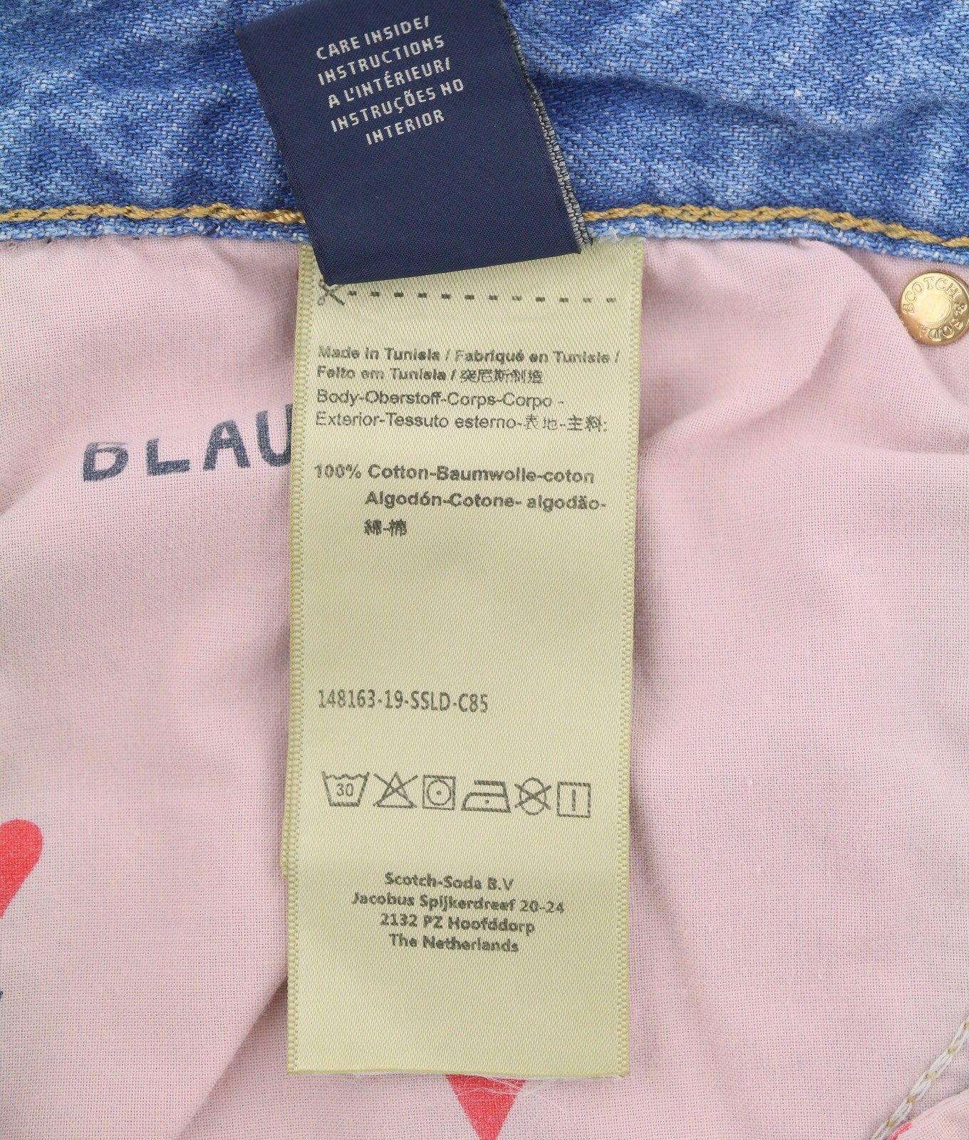 SCOTCH & SODA Bandit Women Jeans W30/L32 Blue Boyfriend Fit Cropped