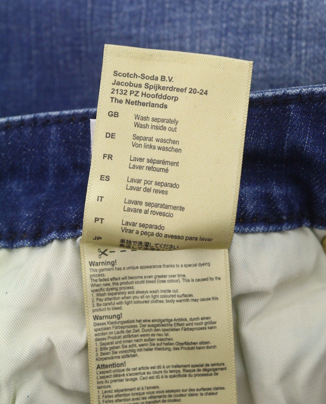 SCOTCH & SODA Women Jeans W30/L30 Blue Whiskers Faded Cropped Flared Fit