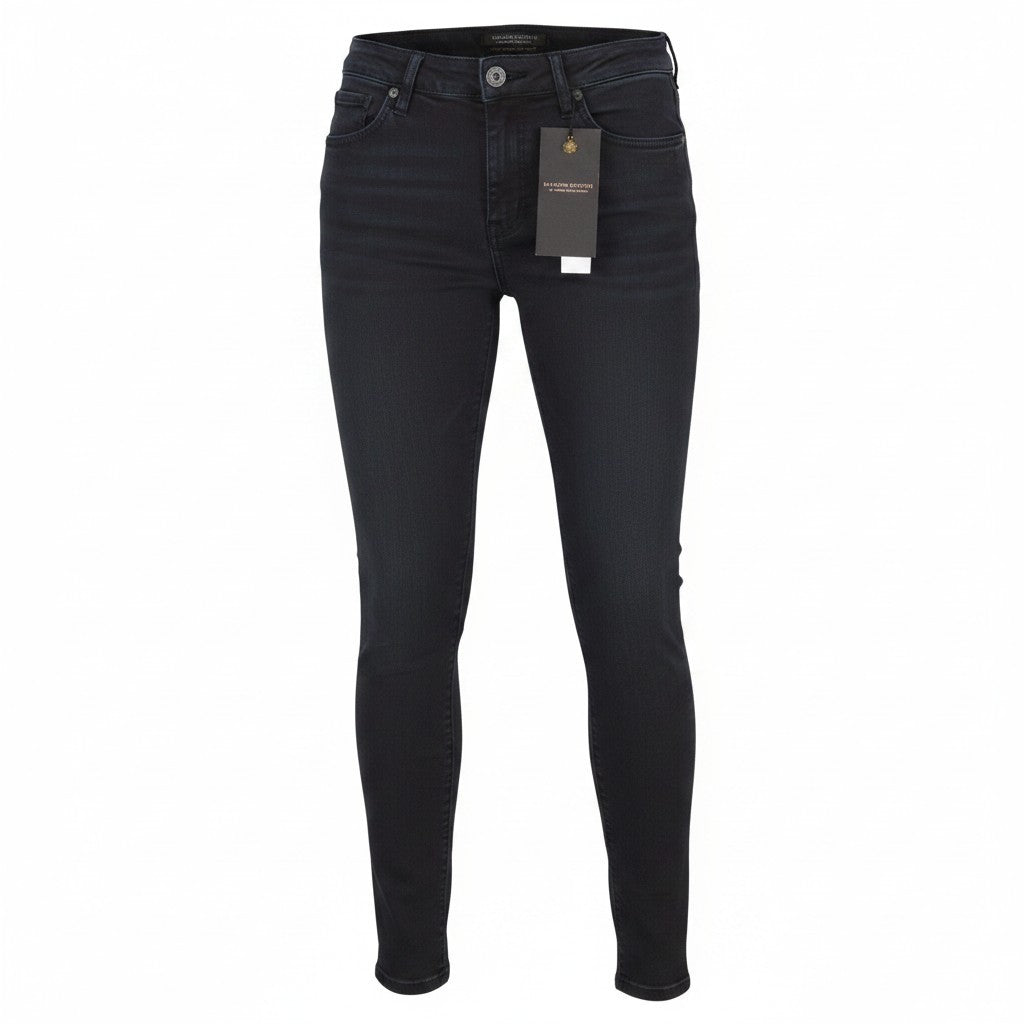 MAISON SCOTCH Haut Women Jeans W24/L32 Black Stretch High Rise Skinny Fit