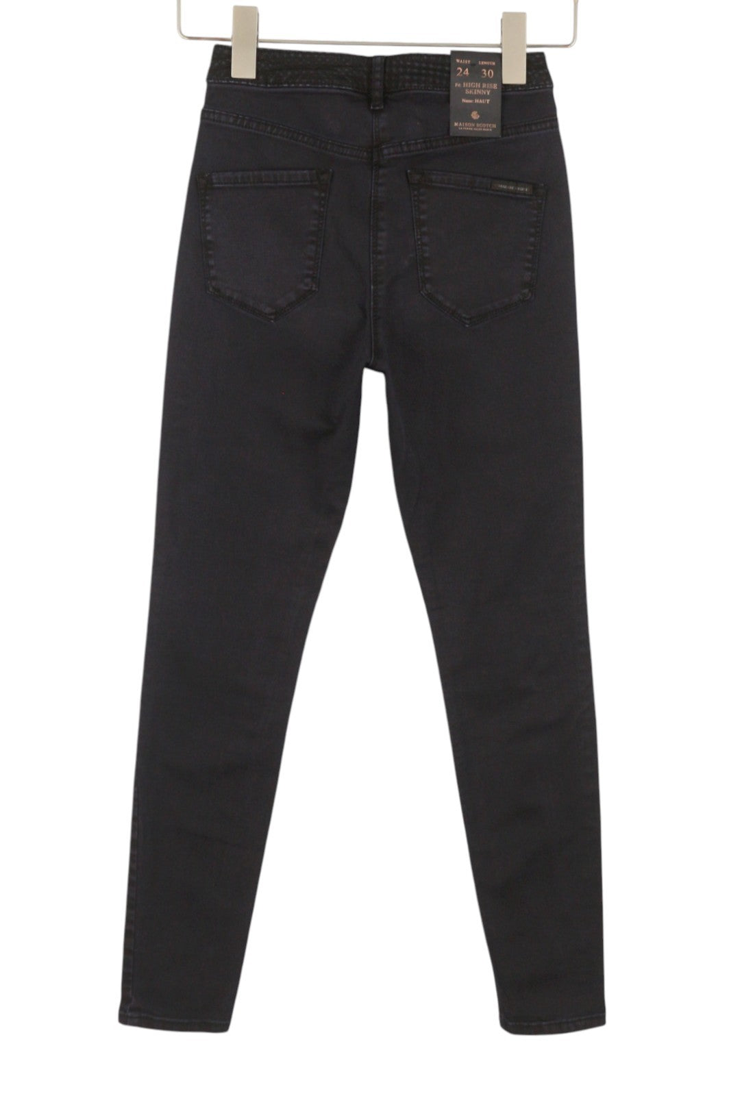 MAISON SCOTCH Haut Women Jeans W24/L32 Black Stretch High Rise Skinny Fit