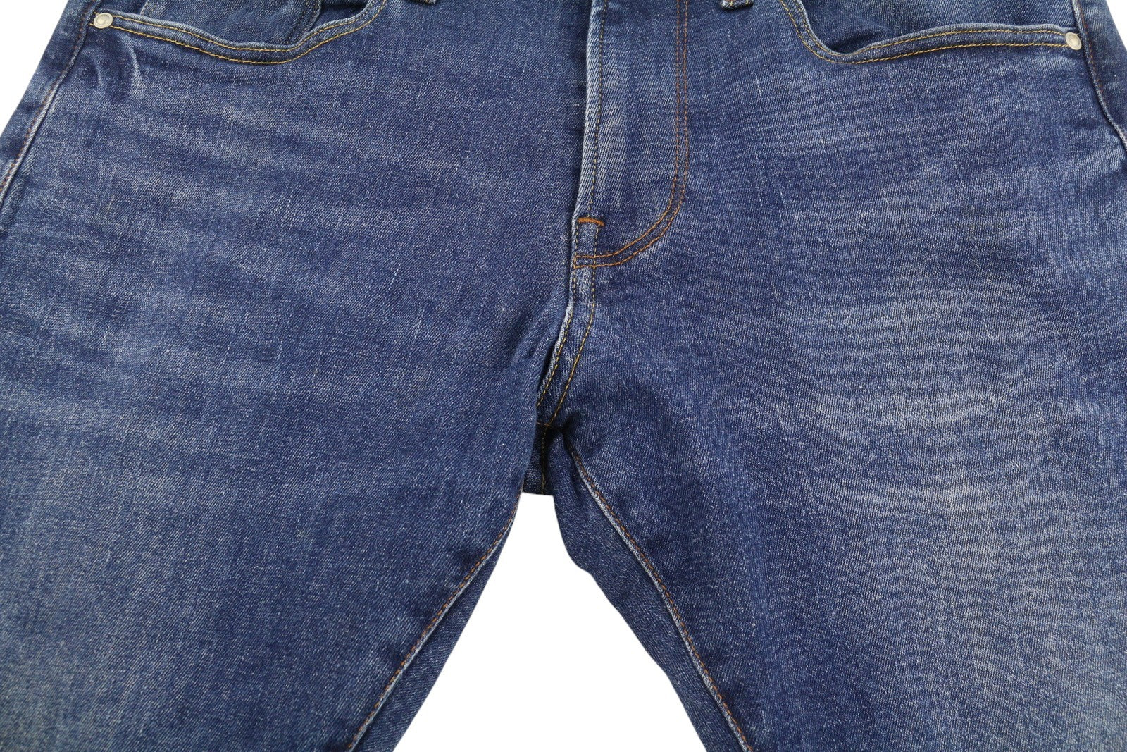 G-STAR 3301 Skinny Men Jeans W32/L34 Blue Whiskers Faded Stretch Denim