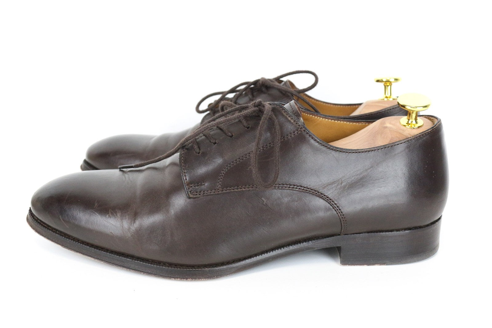 SUITSUPPLY Men Formal Shoes EU41.5 Oxford Dark Brown Pure Calf Leather Classic