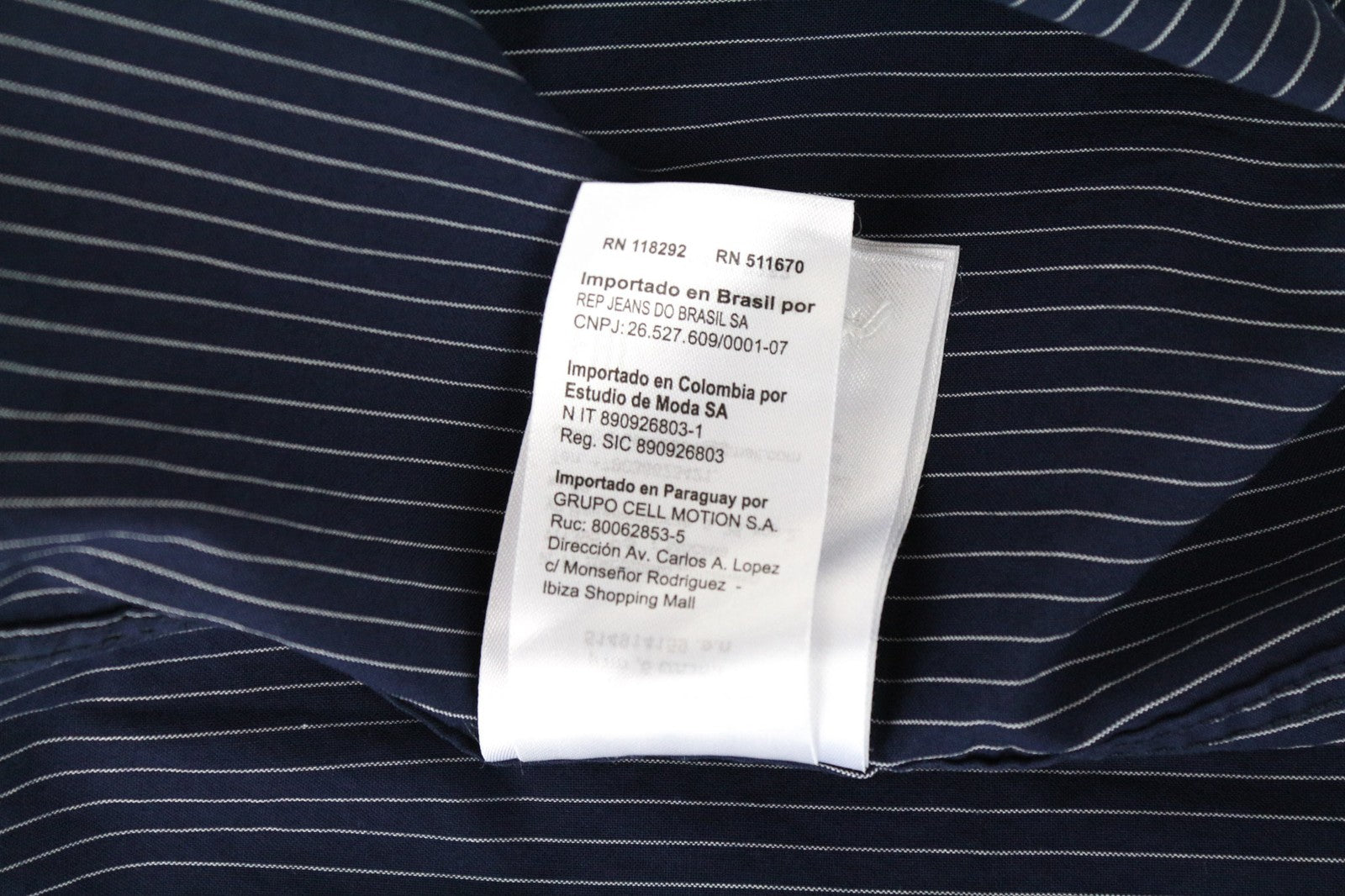 REPLAY Men Shirt S Regular Fit Blue Pure Cotton Striped Long Sleeved Pocketed