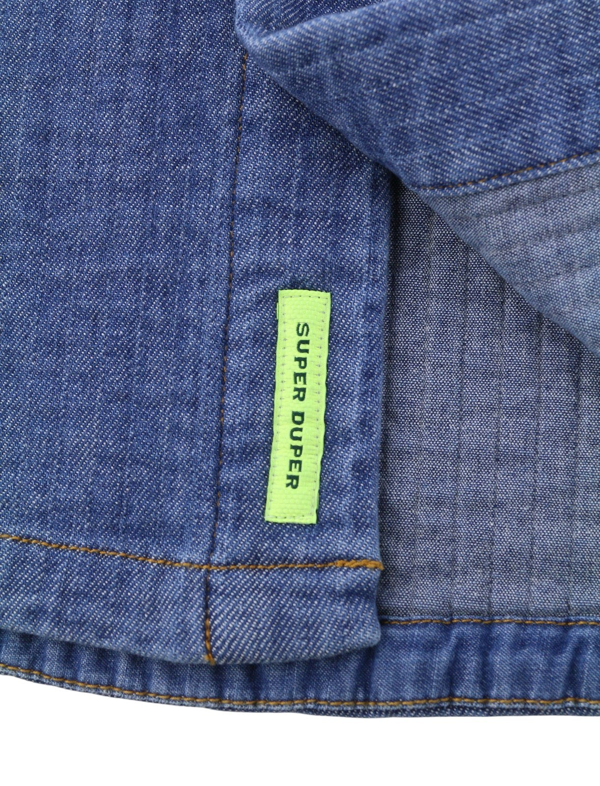 SCOTCH & SODA Men Jacket M Blue Washed Indigo Snap Buttons Lightweight