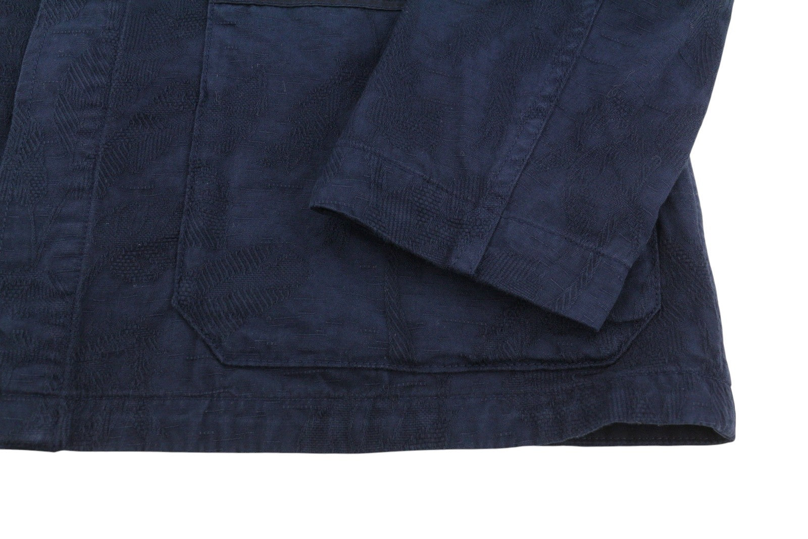 SCOTCH & SODA Men Jacket M Blue Embroidered Floral Print Button Up Lightweight