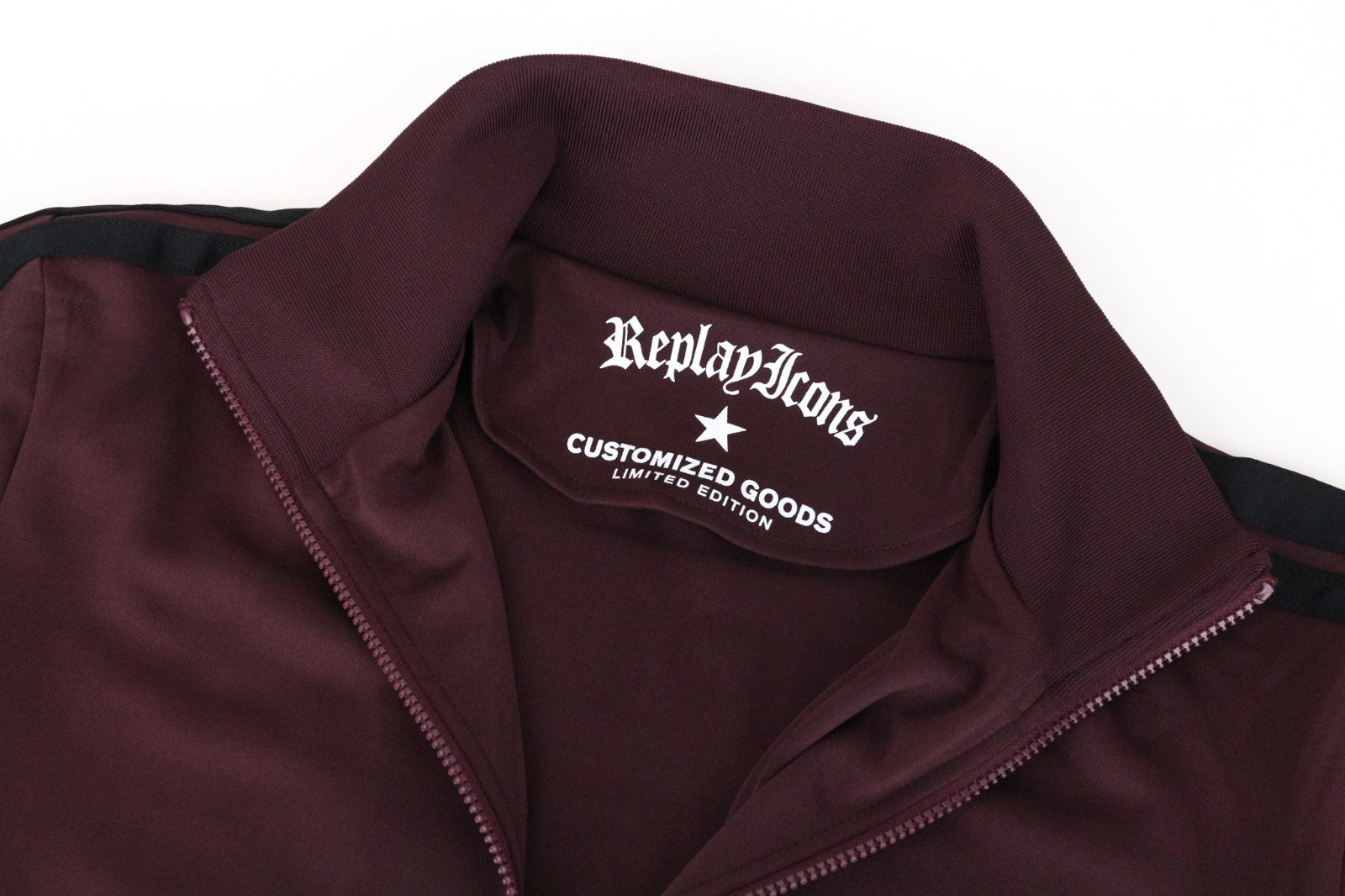 REPLAY Limited Edition Men Sweatshirt XL Burgundy Red Zip Up Long Sleeve Casual