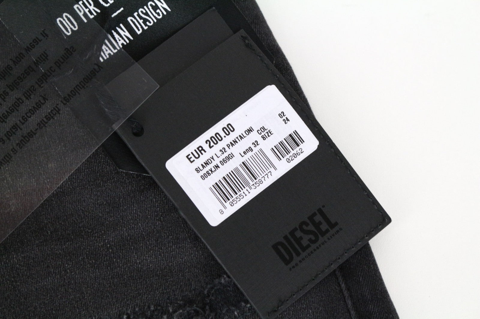 DIESEL Slandy 069GI Women Jeans W24/L32 Girls Super Slim Skinny Stretch Black