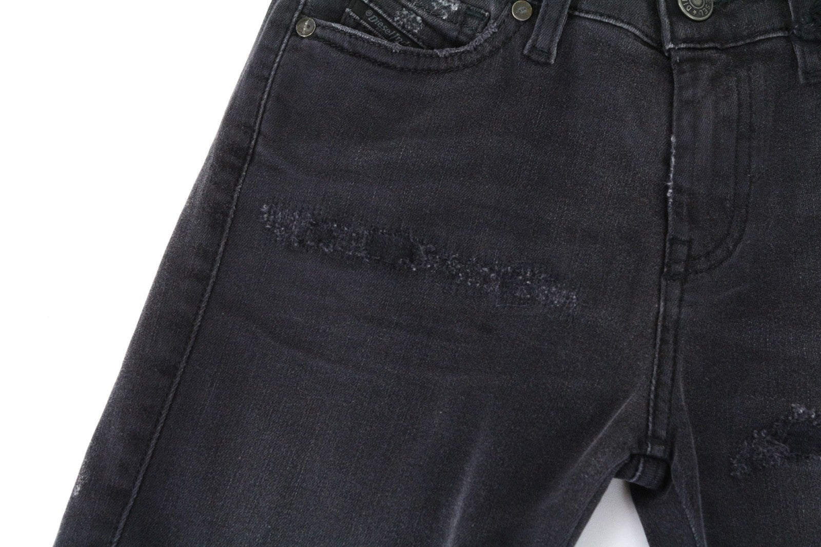 DIESEL Slandy 069GI Women Jeans W24/L32 Girls Super Slim Skinny Stretch Black
