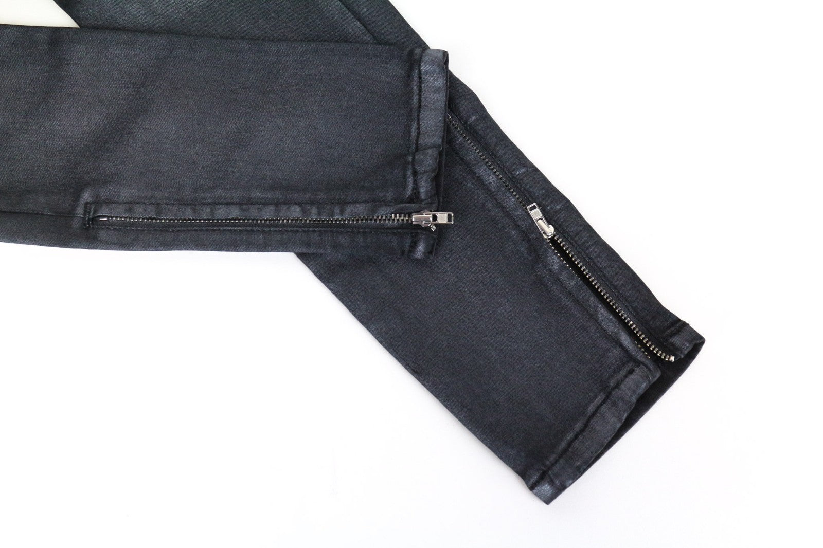 DIESEL Slandy-Zip 069GF Women Jeans W24/L30 Girls Super Skinny Coated Grey