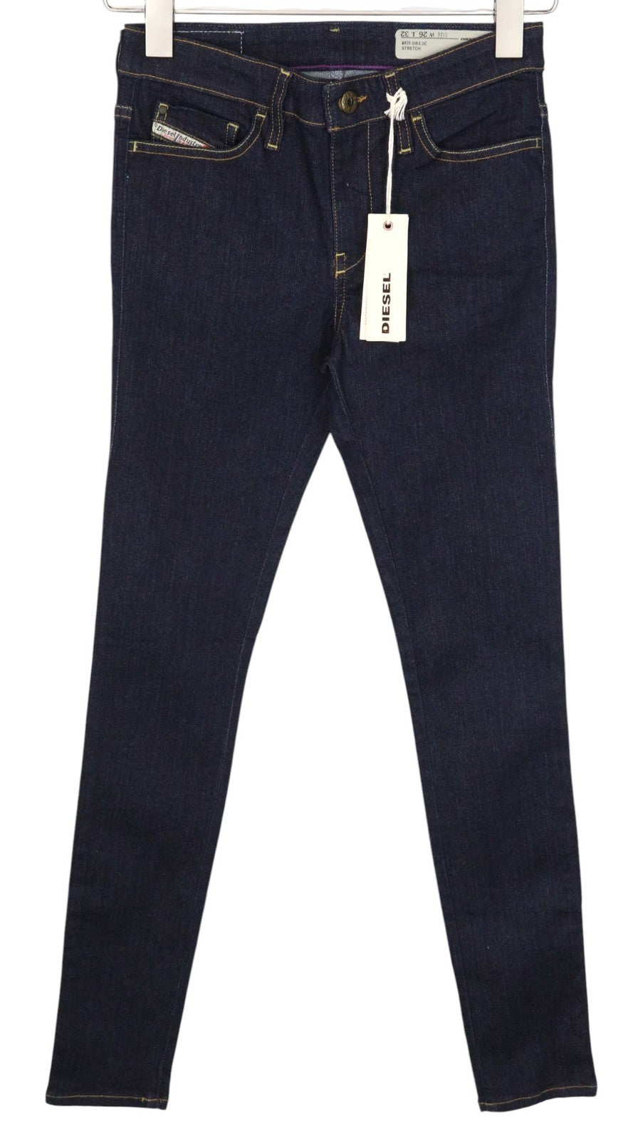 DIESEL Skinzee 0813C Women Jeans W26/L32 Super Slim Skinny Cotton Stretch Blue