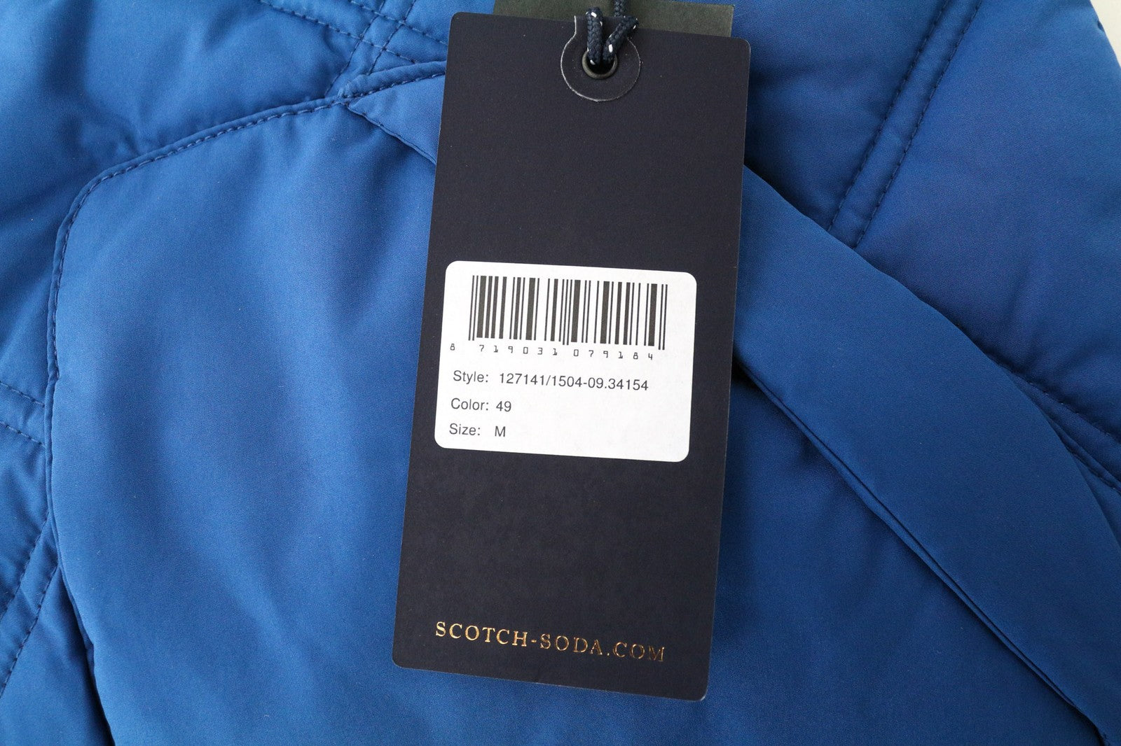 SCOTCH & SODA Ams Couture Men Jacket M Blue Padded Patterned Reversible Gilet