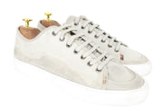 SUITSUPPLY Men Trainers EU41 Grey Beige Laced Suede Low-Top Casual Sneakers