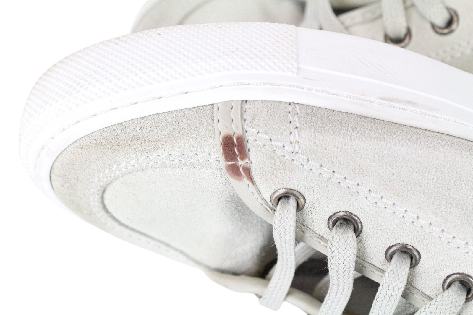 SUITSUPPLY Men Trainers EU41 Grey Beige Laced Suede Low-Top Casual Sneakers