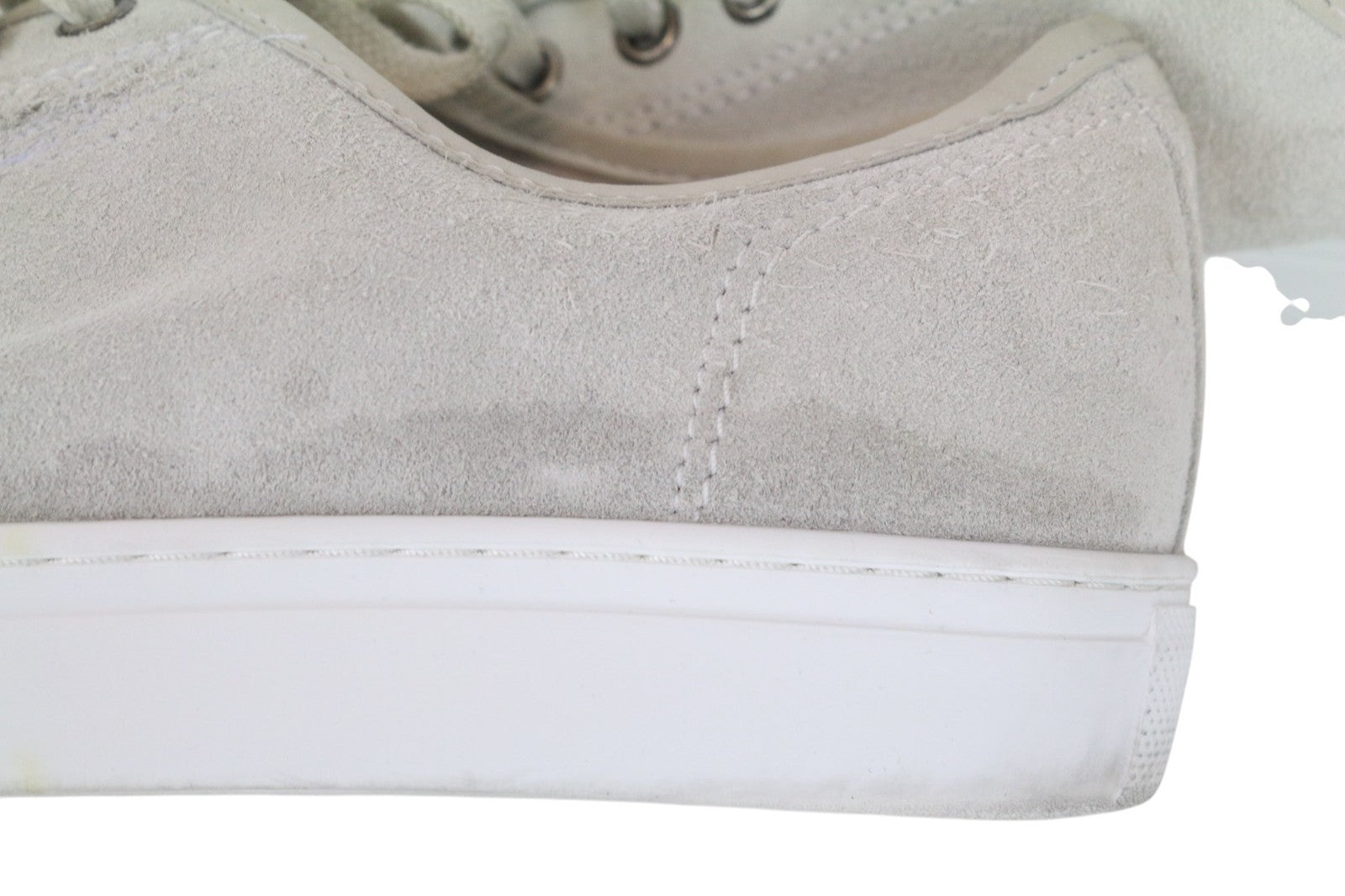 SUITSUPPLY Men Trainers EU41 Grey Beige Laced Suede Low-Top Casual Sneakers