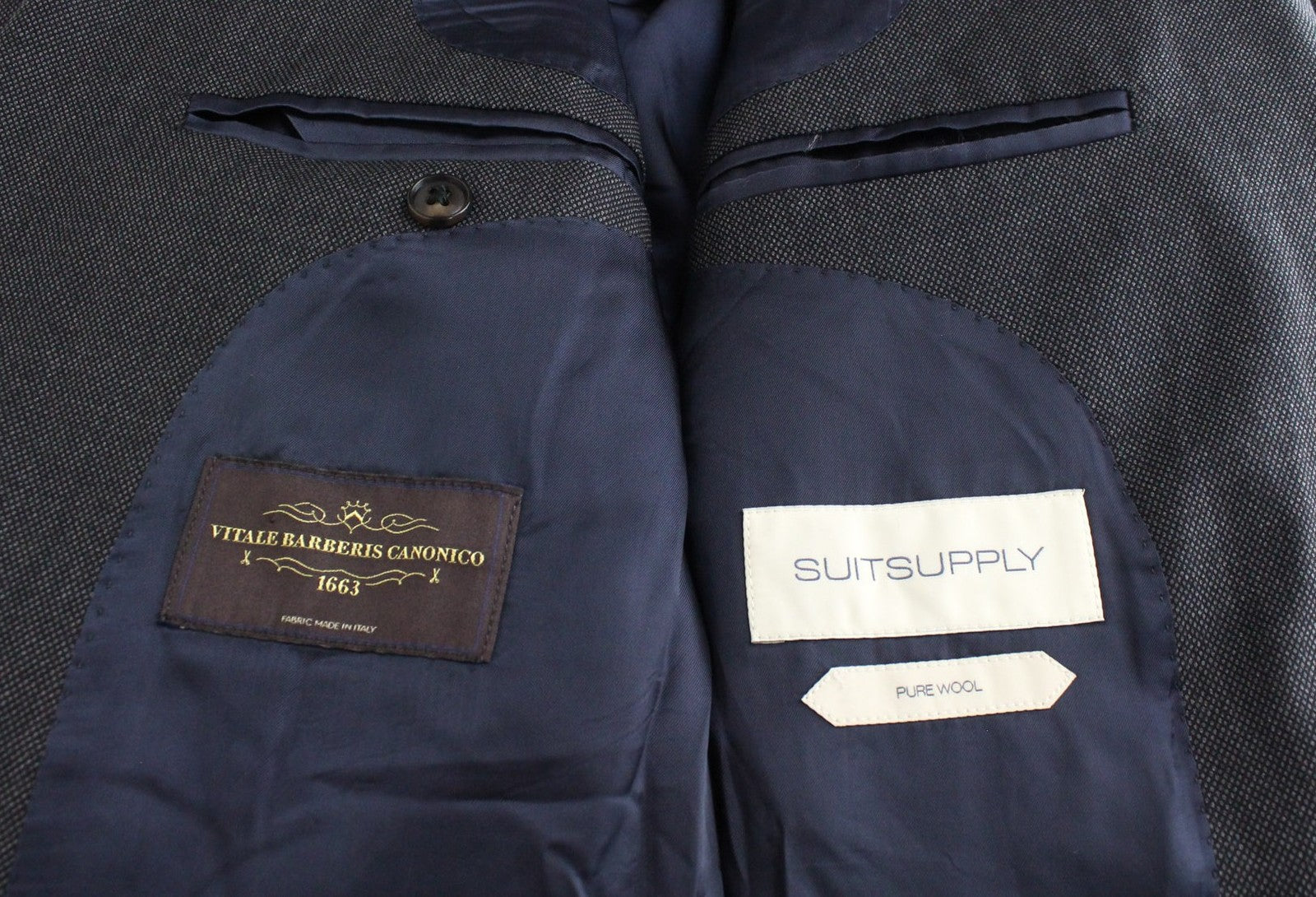 SUITSUPPLY Sienna Men Suit UK46R Single-Breasted Lined Grey Pure Wool 2 Piece