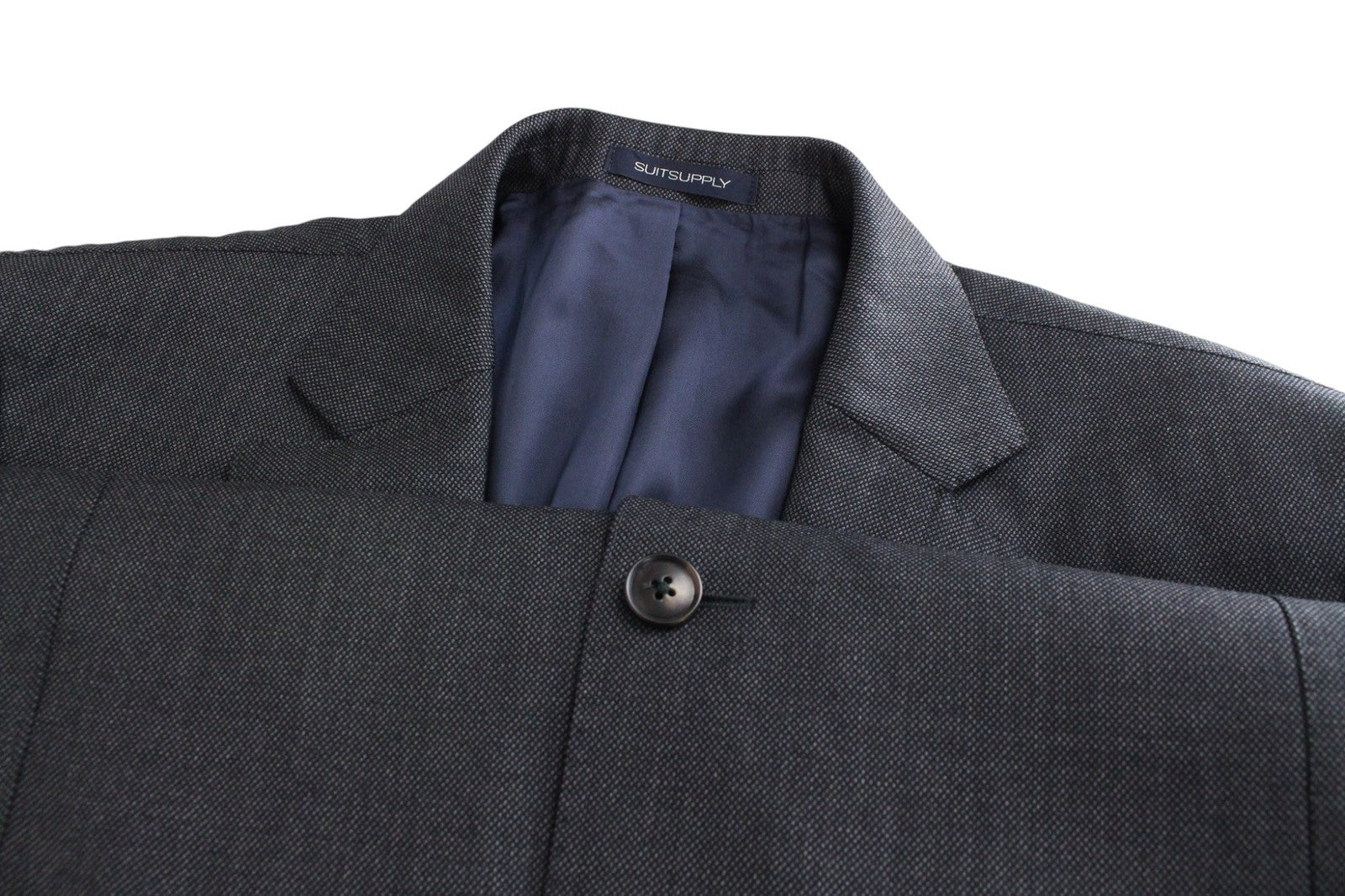 SUITSUPPLY Sienna Men Suit UK46R Single-Breasted Lined Grey Pure Wool 2 Piece