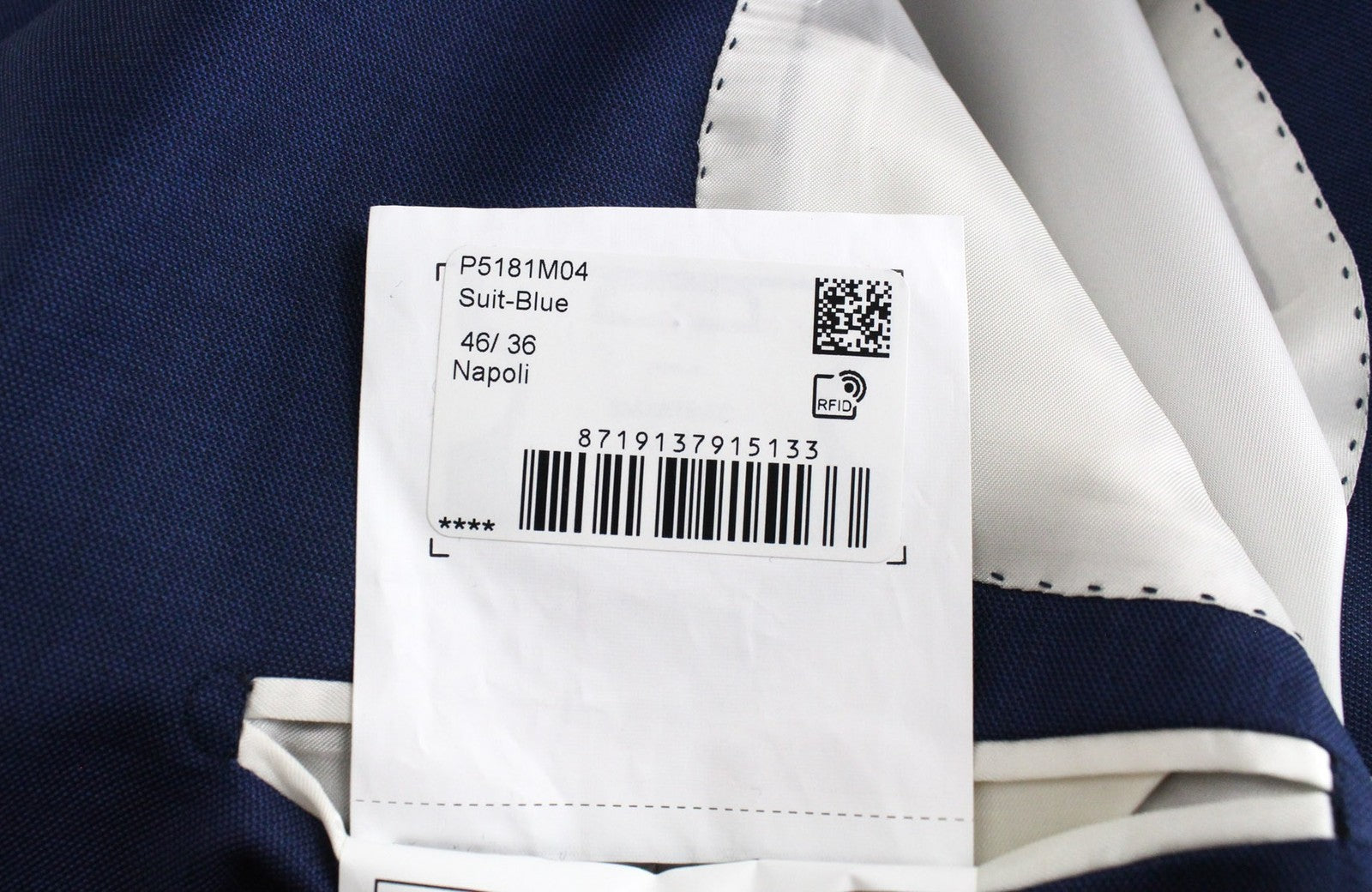 SUITSUPPLY Napoli Men Suit UK36R Classic Blue Pure Wool Super 110's 2 Piece
