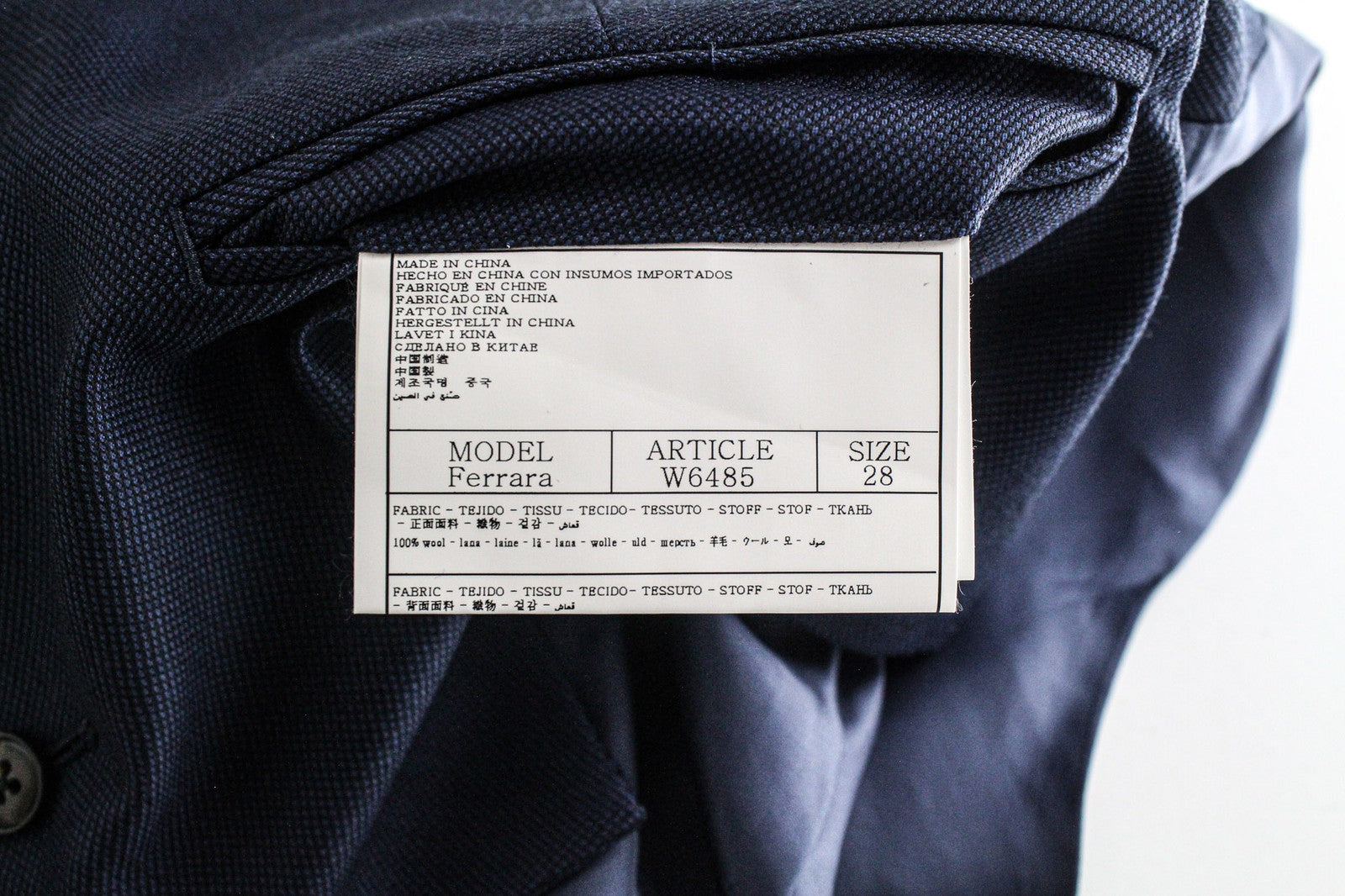 SUITSUPPLY Sienna Men Suit UK46R Lined Formal Blue Wool Super 130's 3 Piece