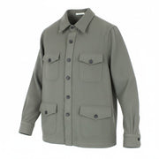 SUITSUPPLY William Men Jacket UK44R Green Wool Cotton Mix Lightweight Shacket