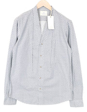 SCOTCH & SODA Ams Couture Men Shirt XL Long Sleeved Cotton White Blue V-Neck