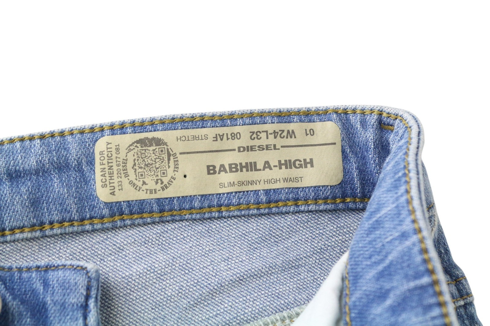 DIESEL Babhila-High 081AF Women Jeans W24/L32 Girls Slim-Skinny Blue Stretch