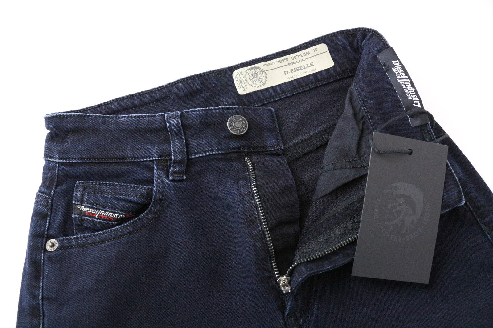DIESEL D-Eiselle 069GL Women Jeans W23/L30 Girls Straight Blue Cotton Stretch