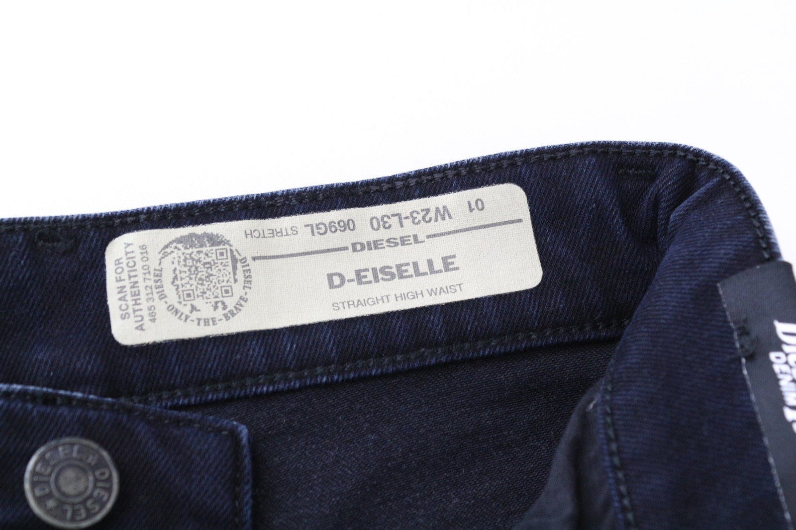 DIESEL D-Eiselle 069GL Women Jeans W23/L30 Girls Straight Blue Cotton Stretch