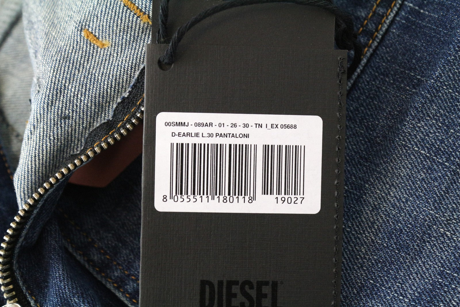 DIESEL D-Earlie 089AR Women Jeans W26/L30 Slim Fit Cropped Blue Cotton Stretch