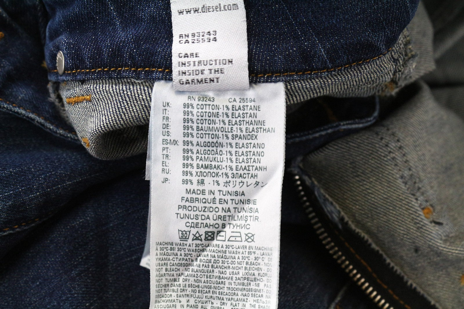 DIESEL D-Earlie 089AR Women Jeans W26/L30 Slim Fit Cropped Blue Cotton Stretch